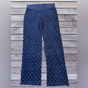 Juicy Couture Women’s Embossed Heart Pattern Velour Track Pants Size Small Y2K